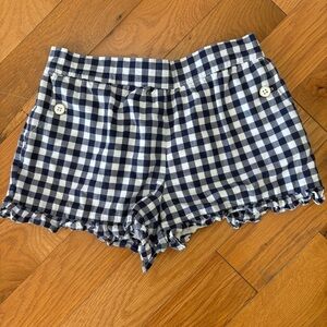 Janie and Jack Checkered Shorts in Navy and White